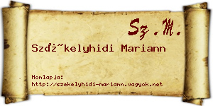 Székelyhidi Mariann névjegykártya